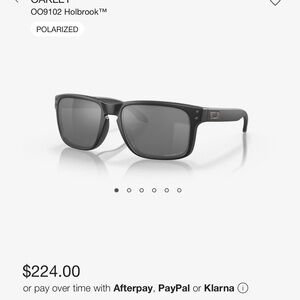 NEW OAKLEY BLACK SUNGLASSES - matte polarized - style: HOLBROOK - with b…